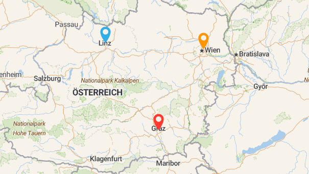 Map of company locations