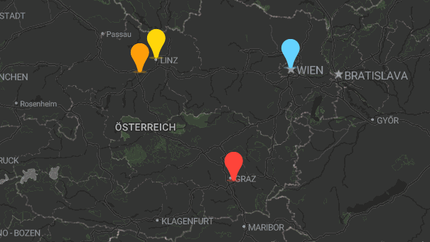Map of company locations