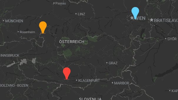 Map of company locations