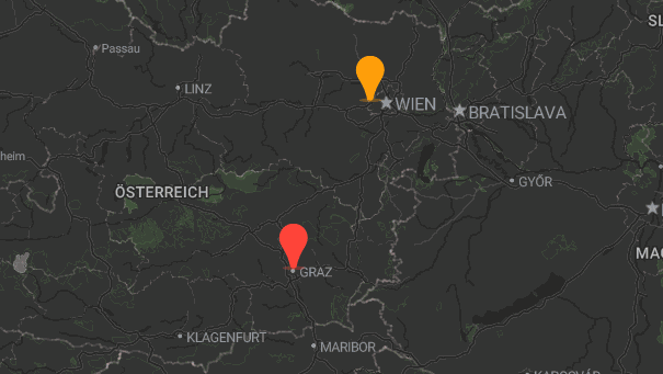 Map of company locations