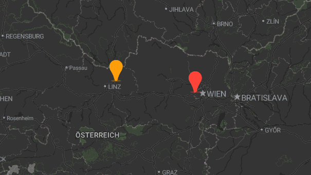Map of company locations