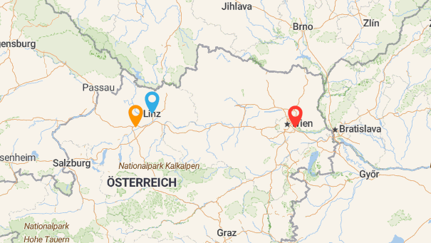 Map of company locations