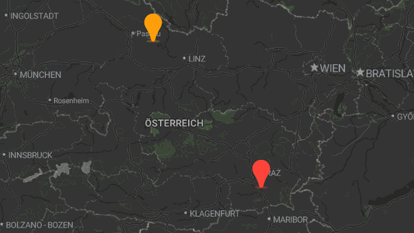Map of company locations