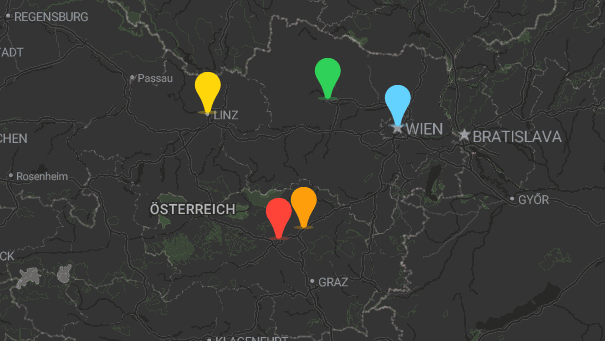 Map of company locations