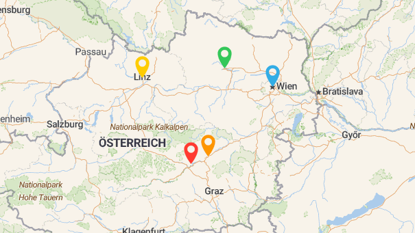 Map of company locations