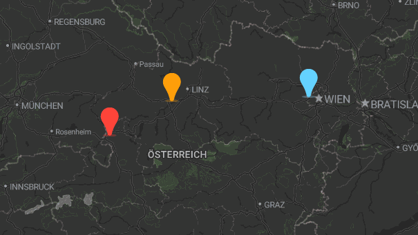 Map of company locations