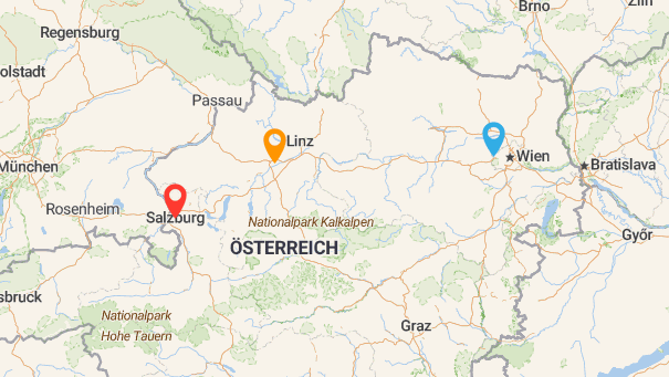 Map of company locations
