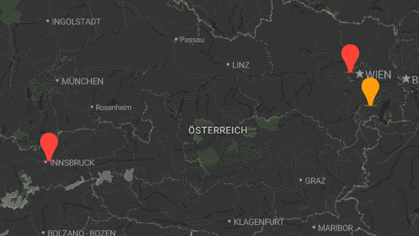 Map of company locations