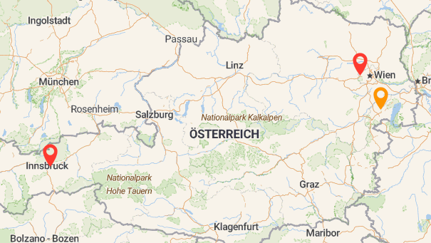 Map of company locations