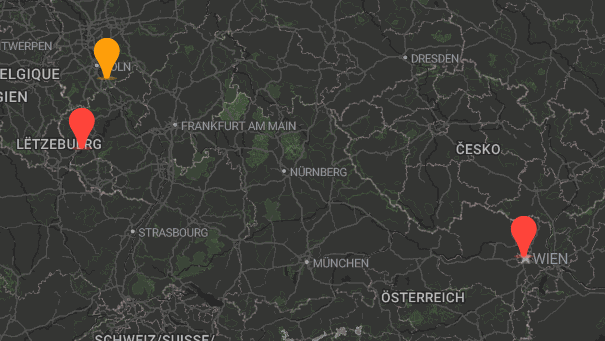 Map of company locations