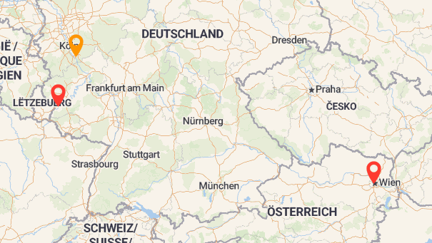 Map of company locations