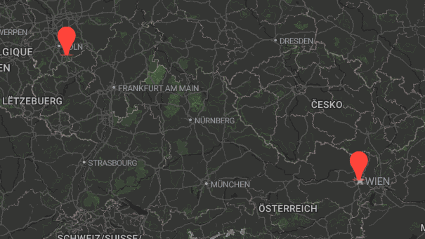 Map of company locations