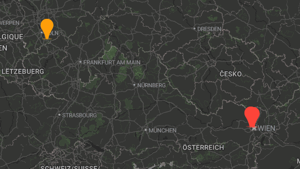Map of company locations