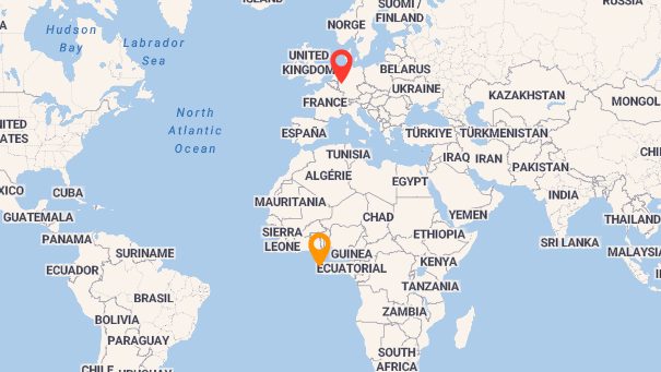 Map of company locations