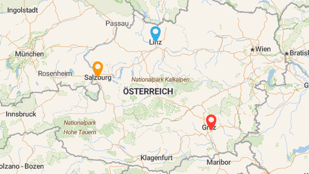 Map of company locations