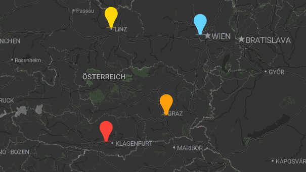 Map of company locations