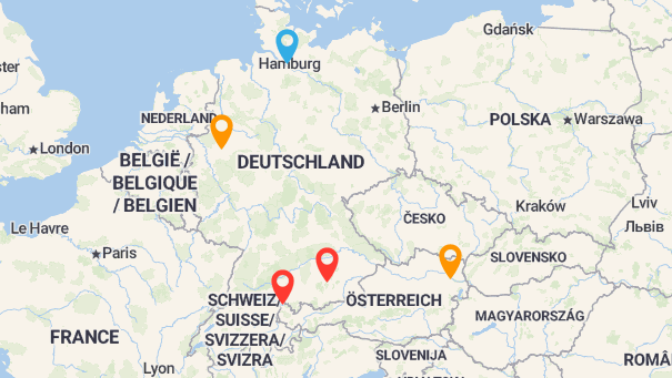 Map of company locations