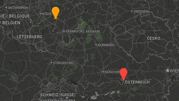 Map of company locations