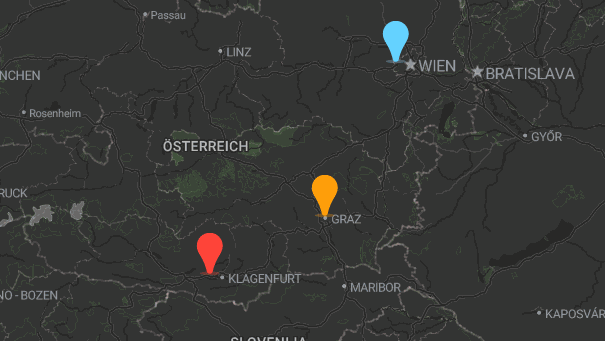 Map of company locations