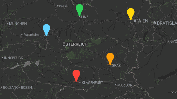 Map of company locations