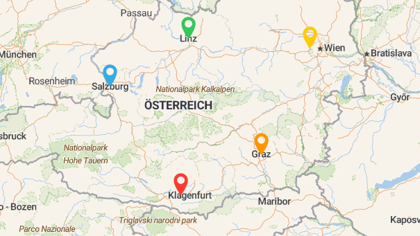 Map of company locations