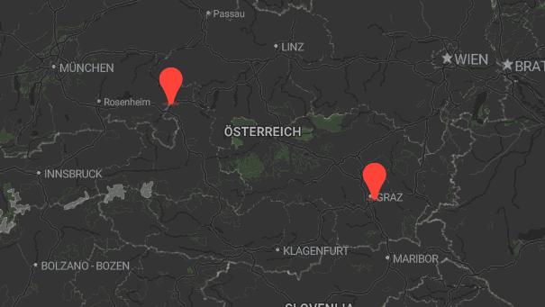 Map of company locations