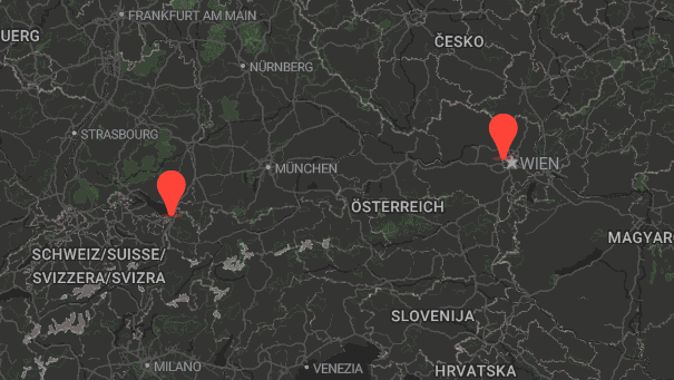Map of company locations