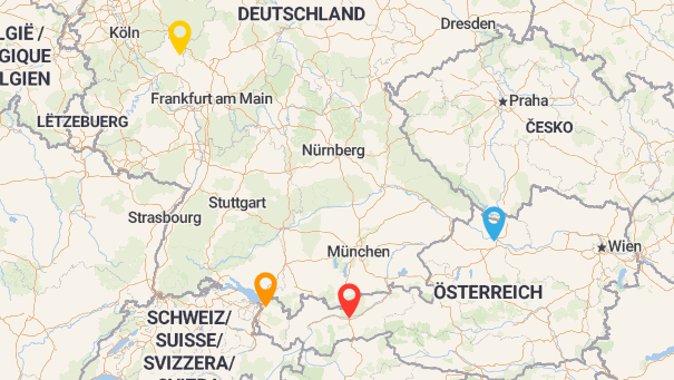 Map of company locations