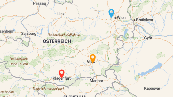 Map of company locations