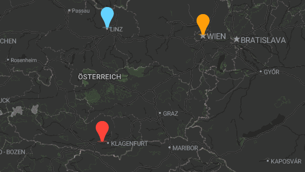 Map of company locations