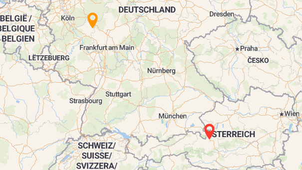 Map of company locations
