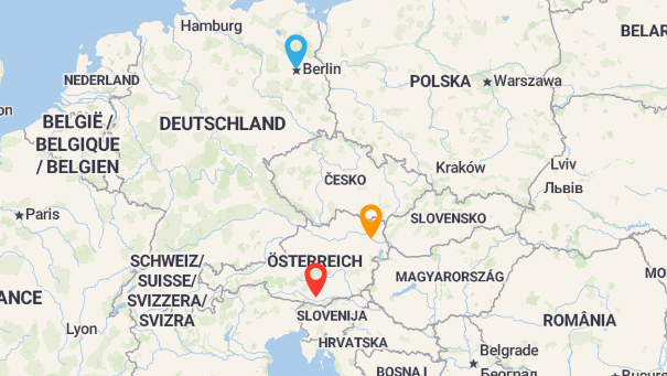 Map of company locations