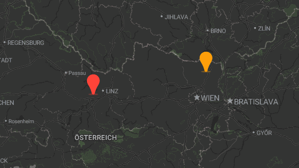 Map of company locations