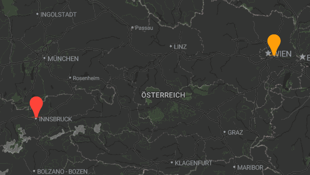 Map of company locations