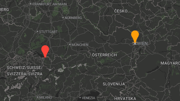 Map of company locations