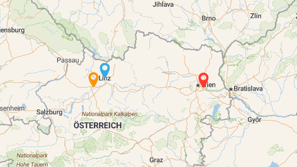 Map of company locations