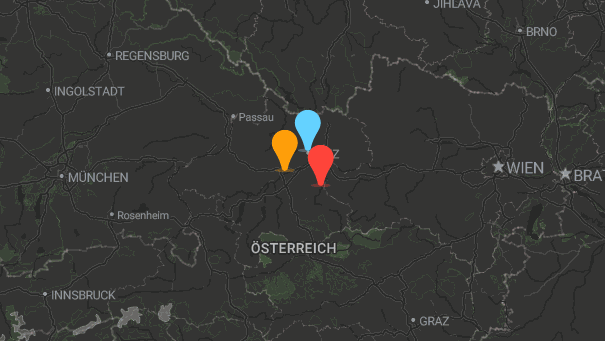 Map of company locations