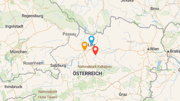 Map of company locations