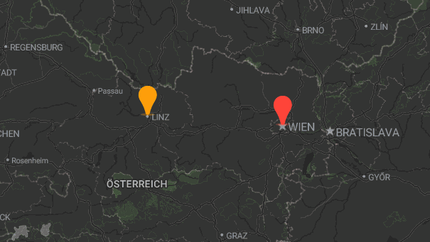 Map of company locations