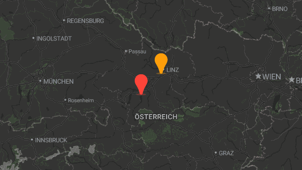Map of company locations