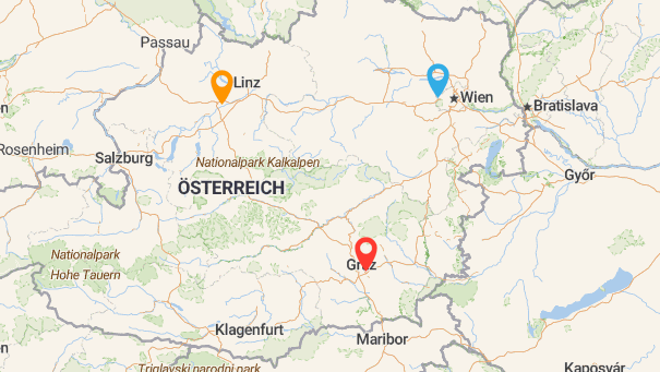 Map of company locations