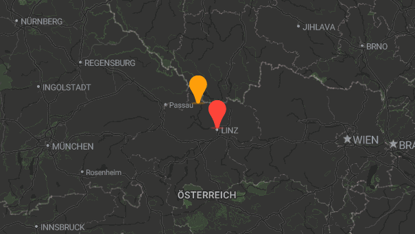 Map of company locations
