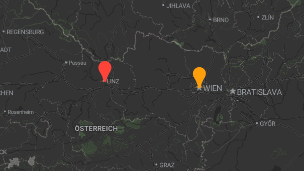 Map of company locations