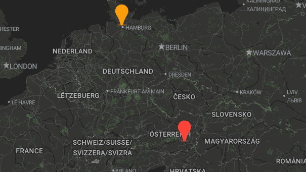 Map of company locations