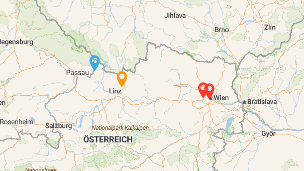 Map of company locations