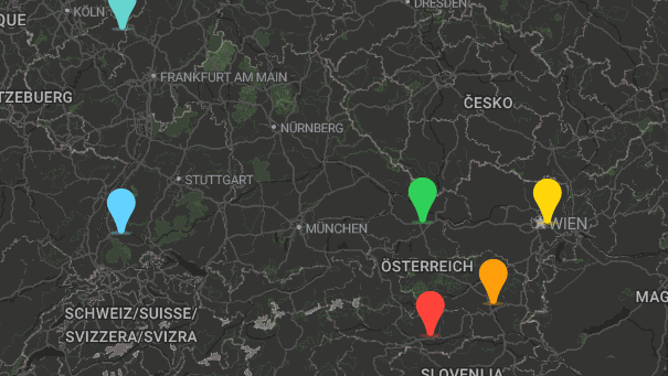 Map of company locations