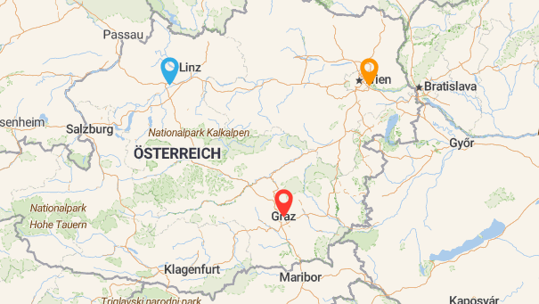 Map of company locations
