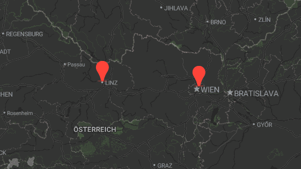 Map of company locations