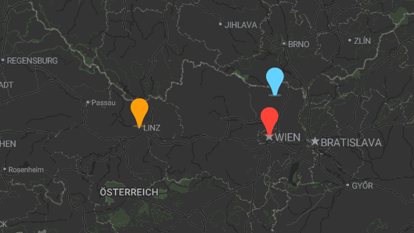 Map of company locations