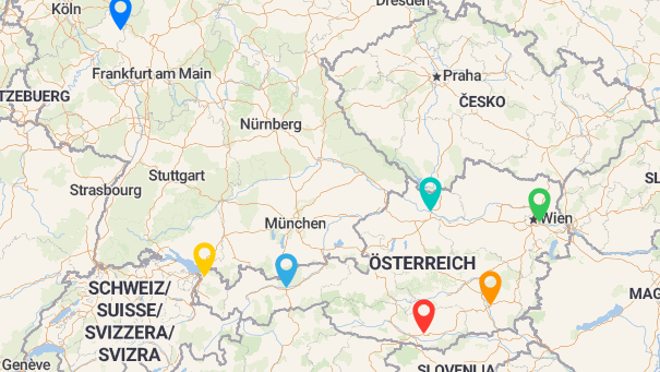 Map of company locations